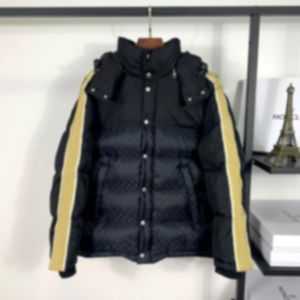 2022 hommes concepteurs Vestes Down Parkas Hooded Reflective Tape vêtements jacquard Stand Collar mens Manteaux Vêtements Vêtements Noir bleu gris Kaki