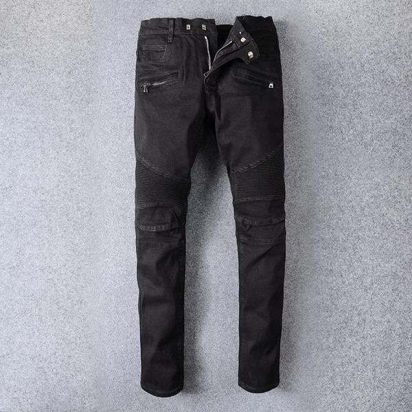 2022 Jeans da uomo New Fashion Mens Stylist Blue Jeans Skinny Strappato Distrutto Stretch Slim jean per uomo designer nero Fit Hop true Pantaloni con fori