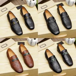 Men Loafers Luxe ontwerpers schoenen Echt lederen bruine zwarte heren Casual designer kledingschoenen met doos 38-46