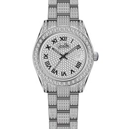 Watchmen de diamant de haute qualité de haute qualité Luxury Iced Out VVS Moisanite Watch Men 14K 18k Gold plaqué Automatique Diamond Watch