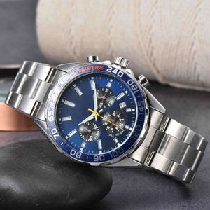 Montre à Quartz avec chronographe à 6 broches pour hommes, bracelet en acier de haute qualité, lot de 2022