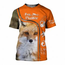 2022 Hombres Casual Manga corta Arco Deer Fox Hunter Tatuaje 3D Impreso Camoue T Shirt Hombres Mujeres Unisex Tamaño grande 6XL s7Hb #