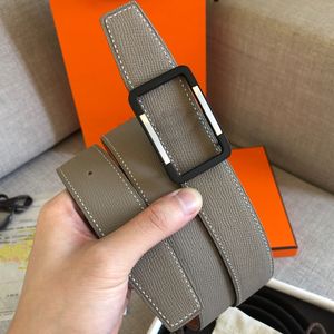 2023 Heren Designer Belt Men Echt lederen dubbelzijdige beschikbare dames jeans broek riemnaald h i buckle casual riem groothandel breedte 3,2 cm