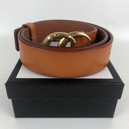 2022 Cinturón de moda para hombres Diseñador de lujo Cinturones de mezclilla para mujer Serpiente Oro G Hebilla Cintura Tamaño 105-125 cm con b222W