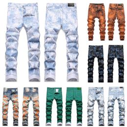 2022 Herenjeans Europees Amerikaans Street Fashion Brand Men Hoge kwaliteit jeans Slim Denim Designer Jeans Pencil Pants2739