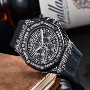 2022 Heren Siliconen Luxe Een Horloge 6 Pin Feature Quartz Second Running Chronograaf Business Fashion Horloge Waterdicht 24 2698