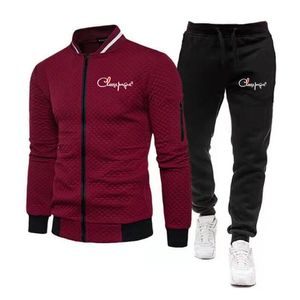 2022 Trainingspakken Herenpakken Winter Warm Katoen Trainingspak voor Vrouwen Mannen Casual Solid Color Sweatpant Set Unisex Jogging Pak