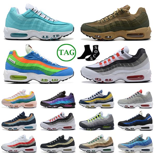 2022 Hombres Mujeres 95 Zapatos para correr 95s Light Photo Blue Dark Army Triple White Black Neon Women Plant Color Laser Fuchsia Greedy 3.0 Hombres OG Bordeaux Trainers Outdoor US 12