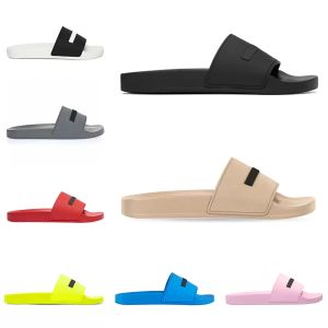 Designer Men Women Slippers Zomerzwembad Glides Zwart Groen Wit Balenciagas Balencaiga Roze geel rode heren Rubberen Sandalen Parijs Parijs Schoenen Maat 35-45