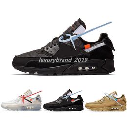 2022 Men Women hardloopschoenen 90s Trainers Classic Sports Chausures Virgil Designer World Cup Triple White Black Air Red Off Sneakers 36-45 L73