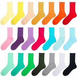 Men Women Sports Socks Diseñador de moda Socks Long Calcets With Letter