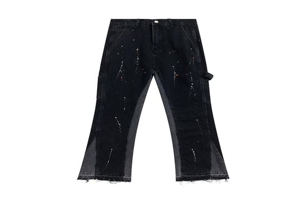 2022 Men039s Moda Pantalones acampanados High Street Jeans Vintage lavados pantalones desgastados 3930776