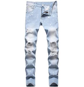 2022 Men039s Gescheurde skinny jeans Fashoin Casual slanke denimbroek Maat 2842 Midwaist Broek met meerdere gaten 20 stijlen Pantalo2130934