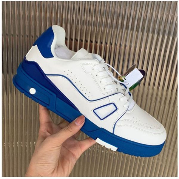 2022 Mens Casual Flat Trainer Sneaker Diseñador de lujo Transpirable White Tennis Sport Shoe Lace Up Multi Color para Otoño Invierno asdasdadaasdaws