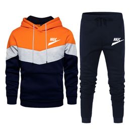 2022 Mens Casual Trainingspak Set Tweedelige Mannelijke Sportkleding Modemerk LOGO Joggingpak Herfst Winter Man Outfits Gym Kleding