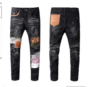 2022 Heren Designer Jeans Mode Denim Broek Voor Mannelijke Skinny Ripped Stretch Slim Fit Jean Beam Foot Broek