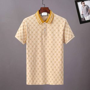 2022 Diseñador para hombre Polos Camisas para hombre High Street Italia Bordado Liga Serpientes Pequeñas Abejas Impresión Marcas Ropa Cottom Ropa Tees M-3XL