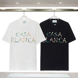 2023 Diseñadores para hombre Casablanc Camiseta Hombre Camisetas para mujer Con letras Imprimir Manga corta Camisas de verano Hombres Camisetas sueltas Tamaño asiático S-XXL