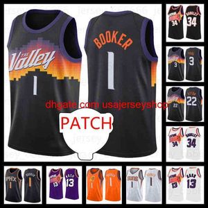 2022 Mens Devin 1 Booker Chris 3 Paul Charles 34 Barkley Steve 13 Nash The Finals Valley Basketball Jerseys Noir