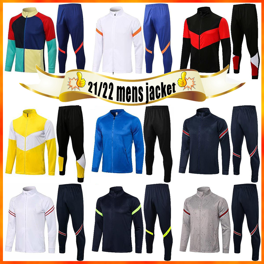 2022 Mens Jacket Tracksuits Soccer Coat Sport Casual Clothing Full Sleeve Training Shirts Football Track Suits Sportwear Long Zipper Uniform Sweatshirt Tracksuit