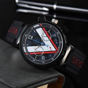 MENSE LUXURIE Quartz Watch Fashion Leisure V-Word Multi fonctionnelle Calendrier Imperpose Belt Watches