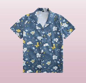 2022 Chemises de créateurs d'été pour hommes Fashion Baroccofage Hawaii Imprimerie florale Casual Chemit Men Slim Fit Clothes à manches courtes 4634903