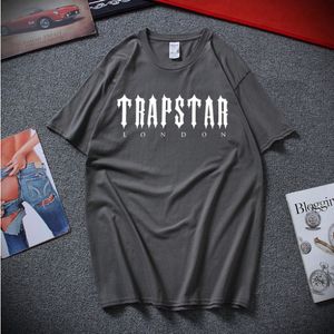 2022 Mens Trapstar T-shirt Designer Shirt Men Dames Katoen T-shirt Nieuwe print T-shirt Zomer Fashion Black Sportswear Brand Sweatshirt kleding