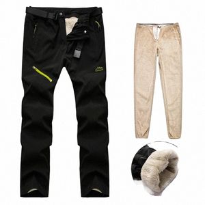 2022 Heren Winter Outdoor Broek Warme Tactische Waterdichte Broek Herfst Broek Trekking Cam Broek Bont Gevoerde Veet Binnenkant 4XL Y3wX #