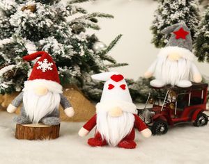 2022 Vrolijke Kerstversiering Zweedse Kerstman Oude Man Gezichtloze Kabouter Pluche Pop Ornamenten Handgemaakte Elf Speelgoed Vakantie Thuis Feest Dec8900685