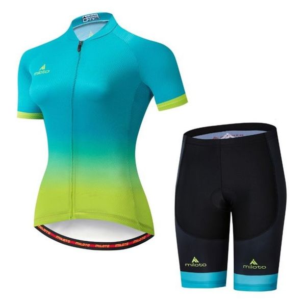 2022 Miloto equipo Ciclismo Jersey Gel bicicleta pantalones cortos traje MTB Ropa Ciclismo mujer verano Ciclismo Maillot Culotte Clothing242A