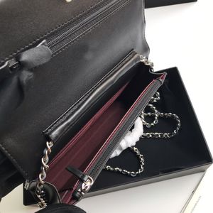 2022 Mini Mode Echt Leer Vrouwen Schoudertas Caviar Lamsvacht Handtassen Veranderen Portefeuilles Klassieke Womens Crossbody Avondtassen