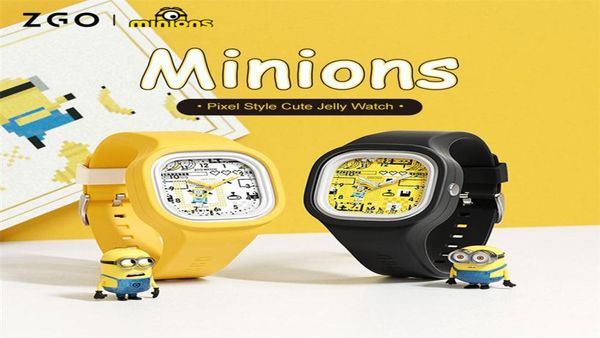 2022 Minions Regardez le mouvement de quartz conjoint authentique regarder mignon étanché