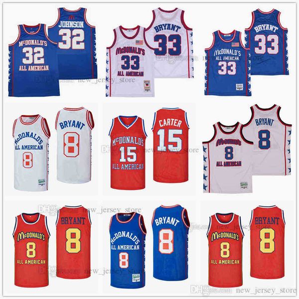 2022 Film 32 JOHNSON MCDONALDS Mcdonald's 8 # # 33 BASKETBALL JERSEY HS ALL AMERICAN Custom DIY Design Stitched College Basketball Jerseys