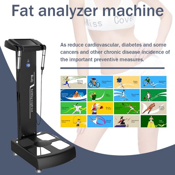 Máquina de adelgazamiento 2022, Analizador de composición corporal multifrecuencia, báscula de grasa Mfbia con impresora A4, máquina de peso y altura, Sensor ultrasónico