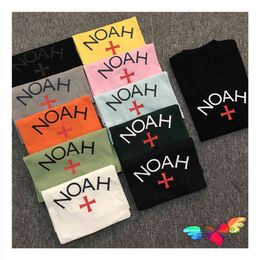 2022 multicolore NOAH Cross Tee hommes femmes classique graphique imprimé Noah T-shirt été hauts à manches courtes japon T-shirtT220721