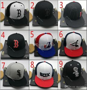 2022 MyVIP Custom All Team Baseball Fitted Wit Rood Wit Letter SD STL KC Mexico Baseball Caps Hele Sport Plat Volledig Sluit5895430