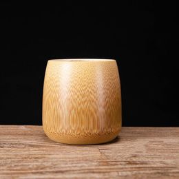 2022 Natuurlijke handgemaakte bamboewater ronde kop drinkgereedschap Cups metFragrance voor Kung Fu thee