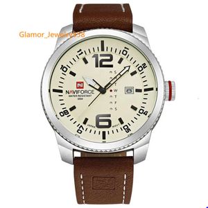 2022 NAVIFORCE Watch 9063 Fashion Brand Date Date Quartz Men de bracelet Men de bracelet Mentes décontractées.