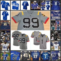 Maillot de football NCAA Air Force Falcons 2022 94 Jorda Jackson 3 Tre Bugg III 81 Dalton King 13 Brandon Lewis 38 Demonte Meeks 71 Ben Mercer 21 Corvan Taylor 4 James Jones IV