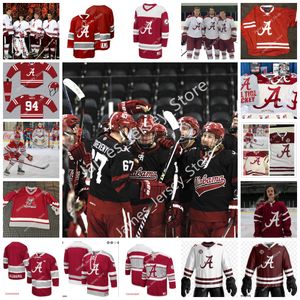 2022 Ncaa Alabama Crimson Tide Hockey Jersey 9 Jacob Bests 7 Chandler Bilodeau 10 Nate Biron 96 Caelan Briere