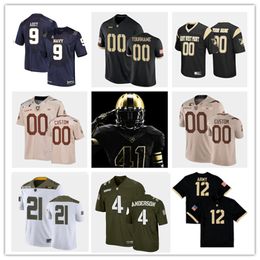 2022 Ncaa Custom Army Black Knights Ed College Football Jersey 8 Kein Hopkins Jr. Jersey 15 Ryan Parker 40 Cade Barnard 1 Je vous salue Marie II