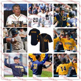 2022 NCAA Custom Cal Bears Stitched College Baseball Jersey 0 Dez Lossberg 27 Ben Lake 23 Andrew Knapp Jersey 20 Mitchell Kranson 3 Josh Satin 5 Mark Canha Borduurde