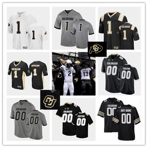 2022 NCAA Custom Colorado Buffaloes Maillot de football cousu 3 Derrion Rakestraw 1 Charcoal Intouchable 54 Terrance Lang Nate Landman 99 Jalen Sami Jersey Sam Noyer