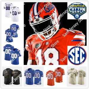 2022 NCAA Custom Florida Gators Stitche Camiseta de fútbol 65 Kingsley Eguakun 54 Gerald Mincey 66 Jake Slaughter 14 Trent Whittemore 67 Richie Leonard 87 Jonathan Odom