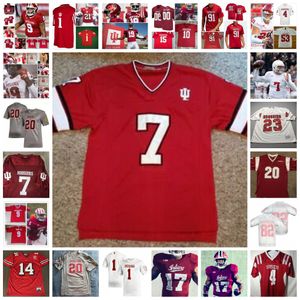 2022 NCAA Custom Indiana Hoosiers genaaid college voetbaljersey 7 D.J. Matthews Jr. 14 Jack Tuttle 0 Donaven McCulley Beau Robbins 8 Jaquez Smith 8 Jared Casey Jerseys