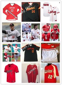 2022 NCAA Custom Maryland Stitched College Baseball Jersey 36 Tucker Flint 25 Justin Vought 14 Troy Schreffler Matt Orlando Kevin Keister Logan Ott Riley Langerman