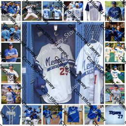 2022 NCAA Custom Memphis Tigers Ed College Baseball Jersey 16 DANIEL CASTO 17 JT DURHAM 18 CHRIS SWANBERG 19 DALTON KENDRICK 20 CONNOR SHAMBLIN 21 IAN BIBILONI