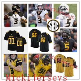 2022 NCAA Custom Missouri Tigers Voetbal Jersey 5 Taylor Powell 52 Myles Eaddy 92 Z'Core Brooks 5 Mookie Cooper 12 Shawn Robinson 16 Travion Ford 70 EJ Ndoma-Ogar Jersey