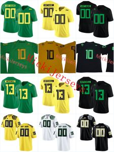 2022 NCAA Custom Oregon Ducks Stitched Football Jersey 10 Justin Herbert 13 Dillon Mitchell 27 Jacob Breeland 35 Troy Dye 11 Justin Hollins 54 Cal Vin Throckmorton