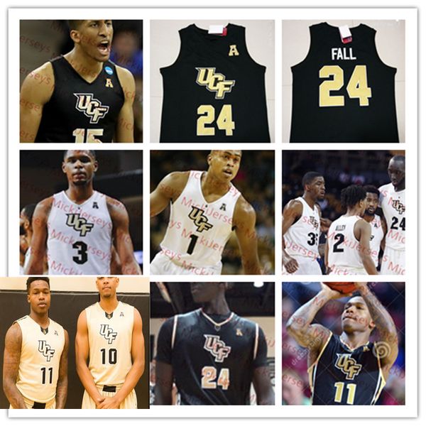 2022 NCAA Custom UCF Knights Maillot de basket-ball universitaire cousu 15 Maillot Aubrey Dawkins 24 Maillots d'automne Tacko 35 Collin Smith 1 B. J. Taylor 2 Terrell Allen